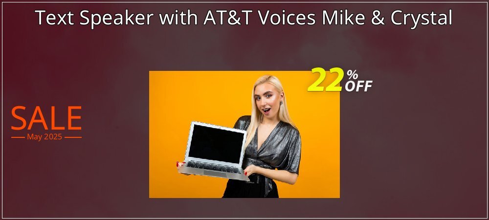 Text Speaker with AT&T Voices Mike & Crystal coupon on April Fools' Day discounts