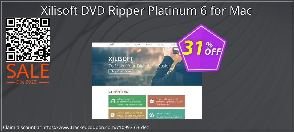 Xilisoft DVD Ripper Platinum 6 for Mac coupon on Virtual Vacation Day offering sales