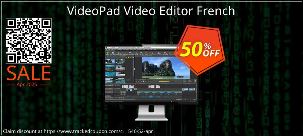 VideoPad Video Editor French coupon on April Fools Day deals