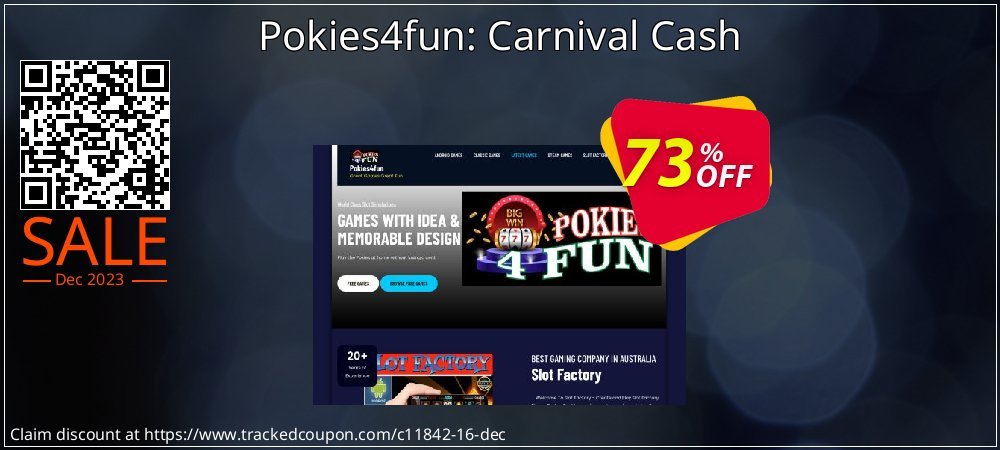 Pokies4fun: Carnival Cash coupon on World Party Day discounts