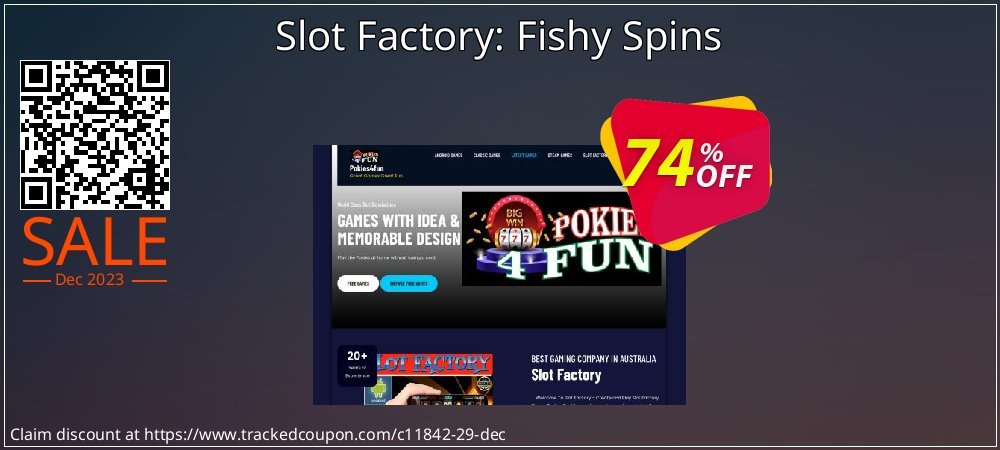 Slot Factory: Fishy Spins coupon on Tell a Lie Day offer