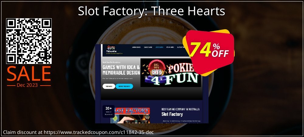Slot Factory: Three Hearts coupon on National Walking Day promotions