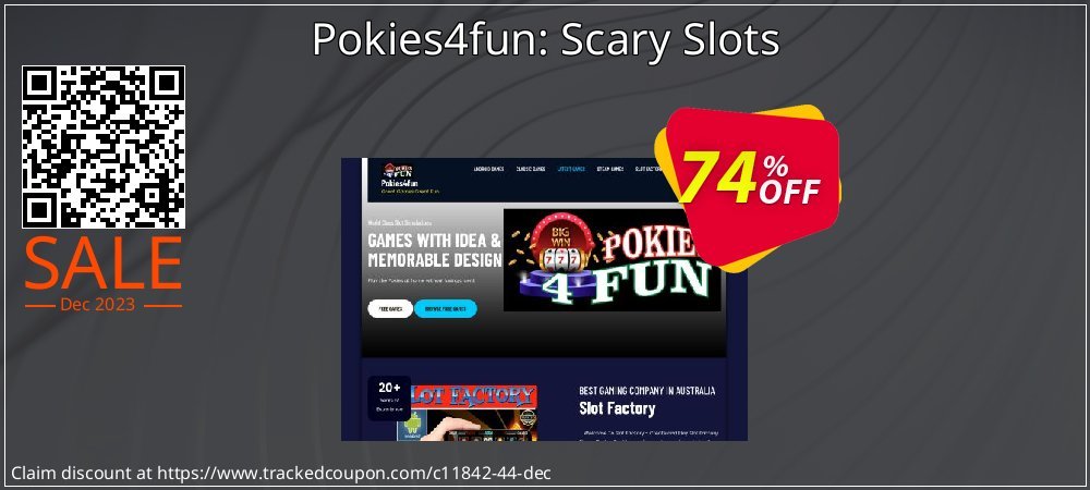 Pokies4fun: Scary Slots coupon on Tell a Lie Day promotions