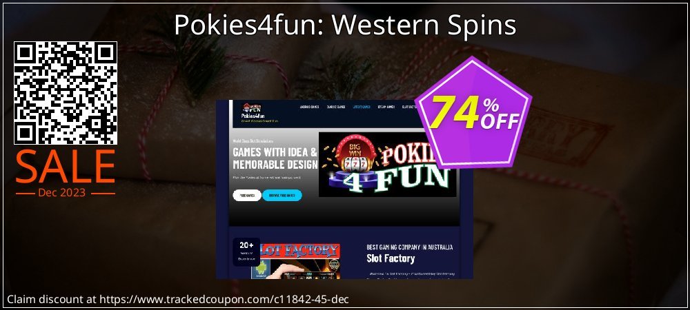 Pokies4fun: Western Spins coupon on National Walking Day sales