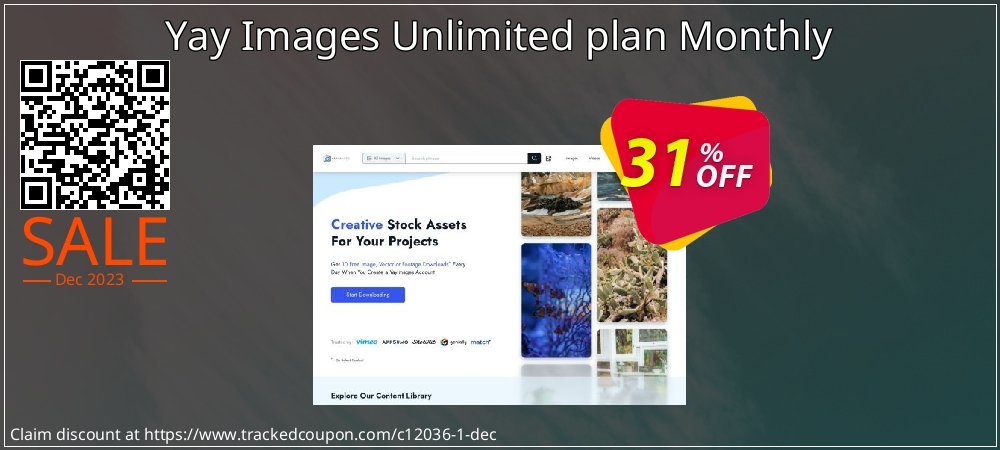 Yay Images Unlimited plan Monthly coupon on World Party Day super sale