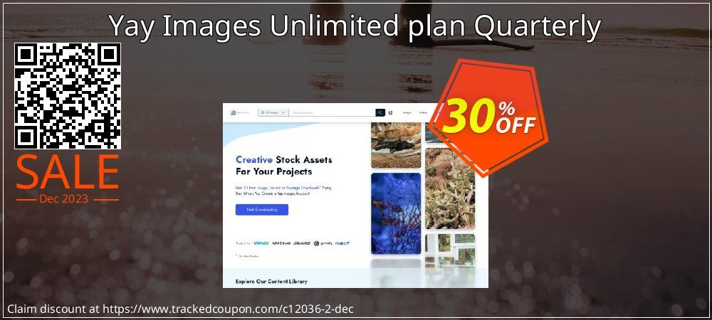 Yay Images Unlimited plan Quarterly coupon on April Fools' Day discounts