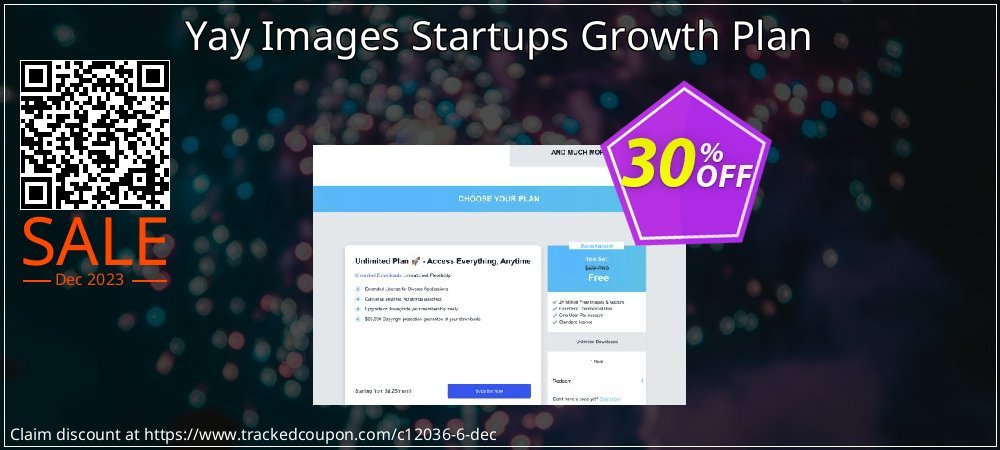 Yay Images Startups Growth Plan coupon on Palm Sunday deals