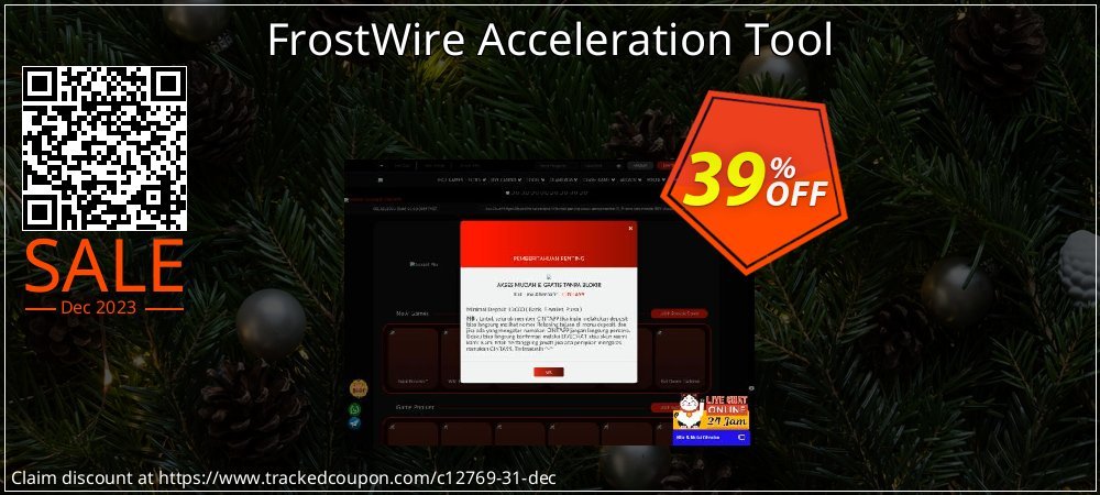 FrostWire Acceleration Tool coupon on World Party Day offering discount
