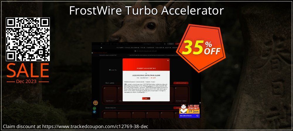 FrostWire Turbo Accelerator coupon on Virtual Vacation Day deals