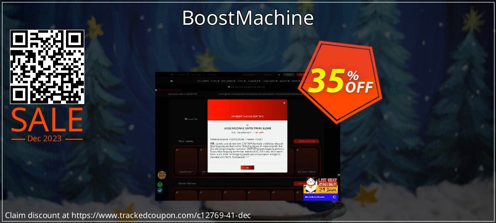 BoostMachine coupon on World Party Day offering sales