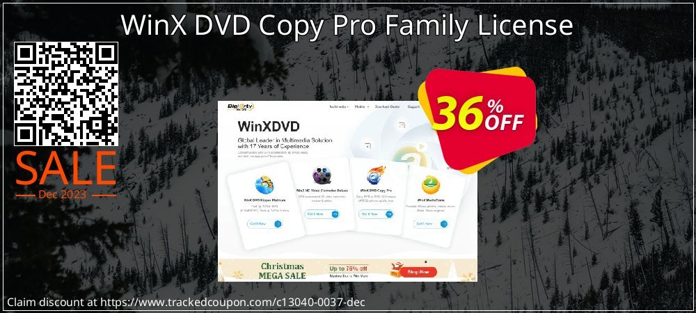 WinX DVD Copy Pro Family License coupon on National Memo Day discount
