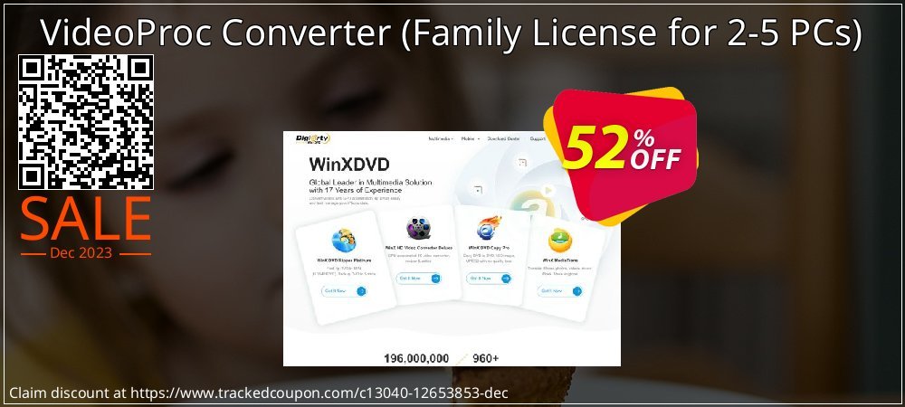 VideoProc Converter - Family License for 2-5 PCs  coupon on National Pizza Party Day promotions