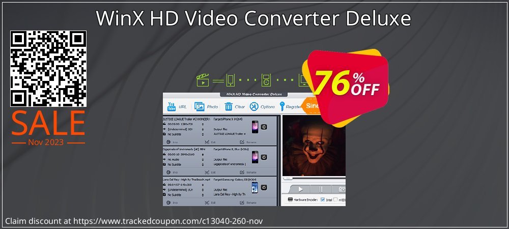 WinX HD Video Converter Deluxe coupon on Back to School offering discount