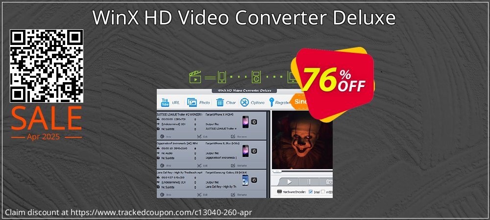 WinX HD Video Converter Deluxe coupon on Mother Day deals
