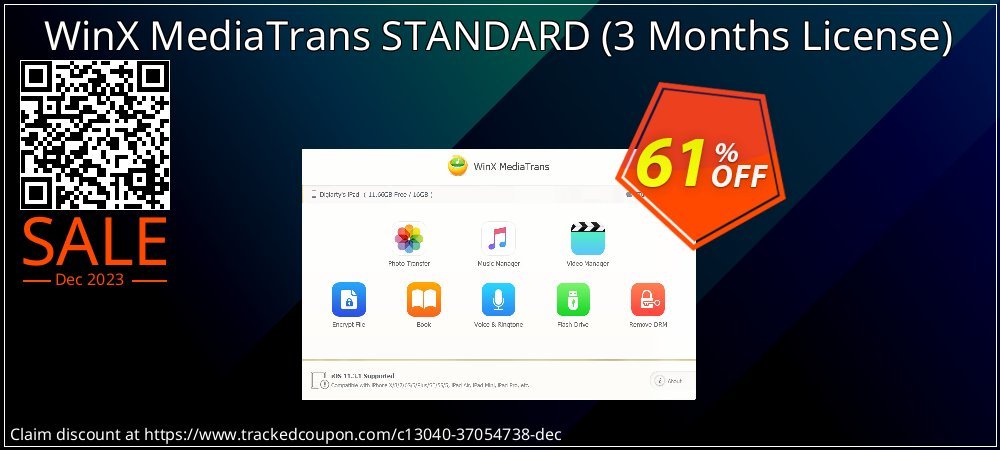 WinX MediaTrans STANDARD - 3 Months License  coupon on Easter Day offer