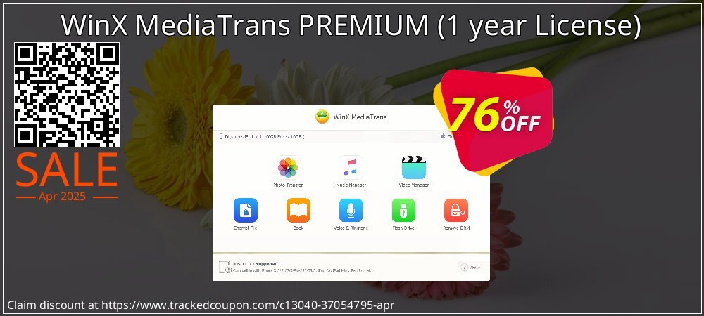 WinX MediaTrans PREMIUM - 1 year License  coupon on World Backup Day offering discount