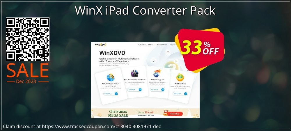 WinX iPad Converter Pack coupon on World Party Day offering discount