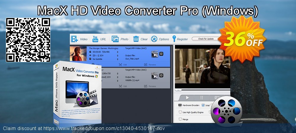 MacX HD Video Converter Pro for Windows coupon on Working Day sales