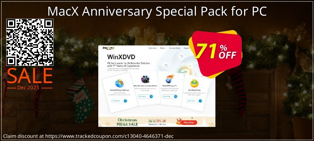 MacX Anniversary Special Pack for PC coupon on World Party Day offering sales