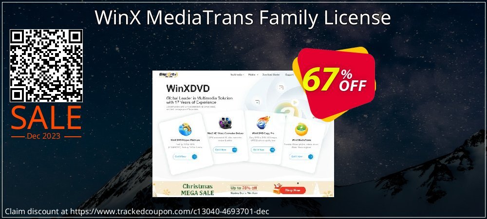 WinX MediaTrans Family License coupon on World Whisky Day offering sales