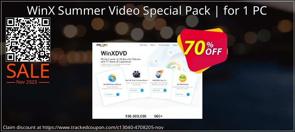 WinX Summer Video Special Pack | for 1 PC coupon on World Backup Day promotions