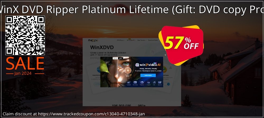 WinX DVD Ripper Platinum Lifetime - Gift: DVD copy Pro  coupon on Christmas sales