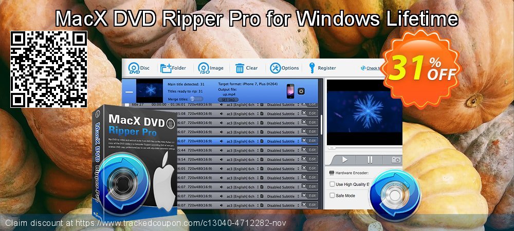 MacX DVD Ripper Pro for Windows - 1-Year  coupon on Working Day offer