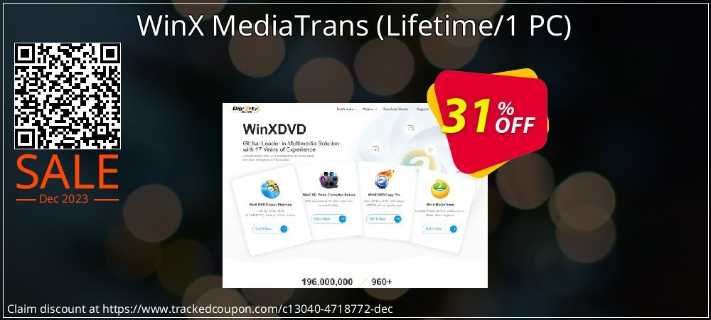 WinX MediaTrans - Lifetime/1 PC  coupon on National Memo Day offer
