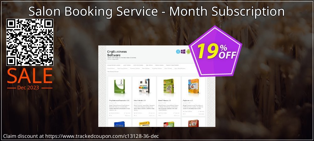 Salon Booking Service - Month Subscription coupon on World Party Day promotions