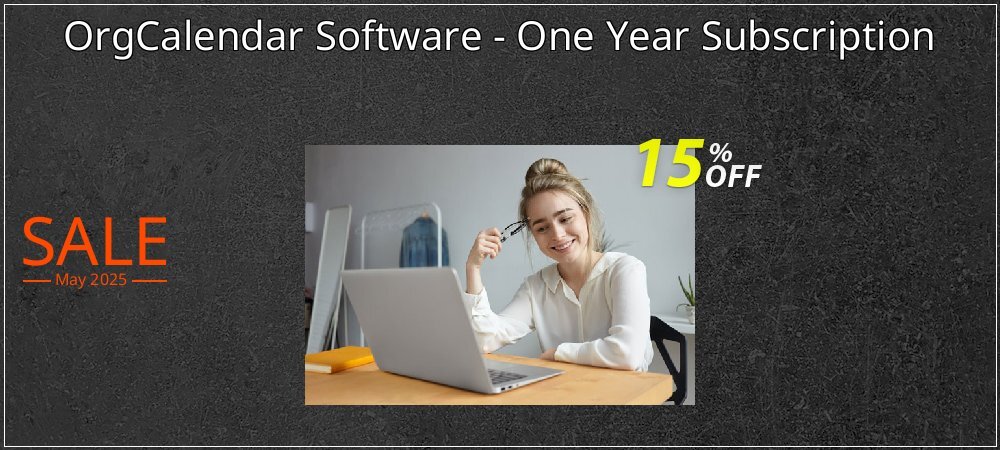 OrgCalendar Software - One Year Subscription coupon on April Fools Day sales