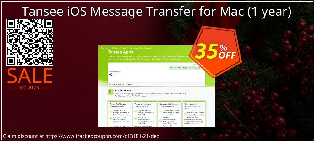 Tansee iOS Message Transfer for Mac - 1 year  coupon on All Saints' Eve discounts