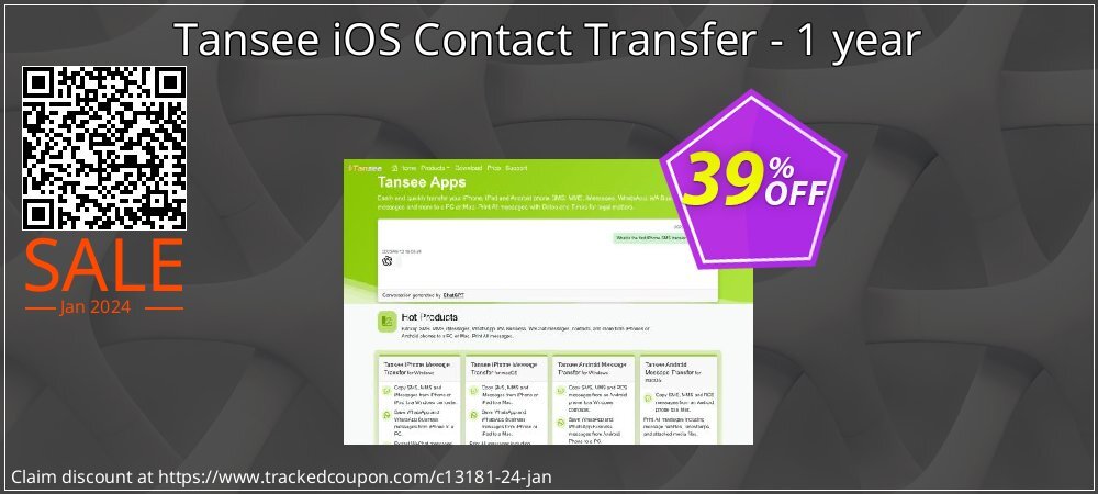 Tansee iOS Contact Transfer - 1 year coupon on Korean New Year offer