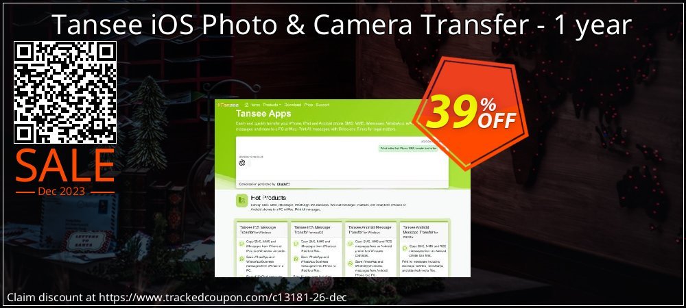 Tansee iOS Photo & Camera Transfer - 1 year coupon on World Party Day super sale
