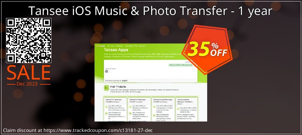 Tansee iOS Music & Photo Transfer - 1 year coupon on April Fools' Day discounts