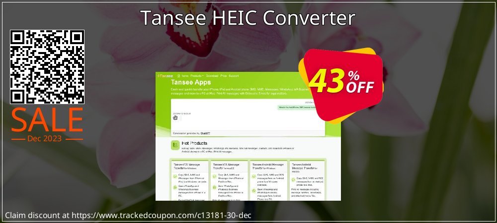 Tansee HEIC Converter coupon on World Backup Day sales