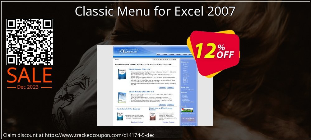Classic Menu for Excel 2007 coupon on National Walking Day super sale