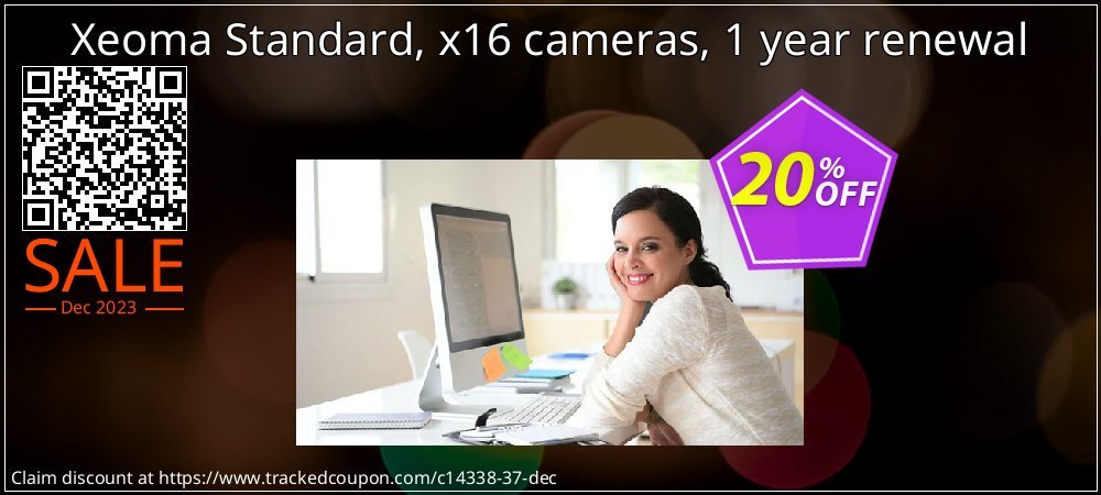 Xeoma Standard, x16 cameras, 1 year renewal coupon on April Fools' Day offering discount