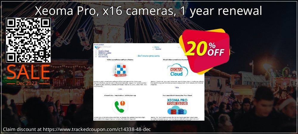 Xeoma Pro, x16 cameras, 1 year renewal coupon on Easter Day super sale