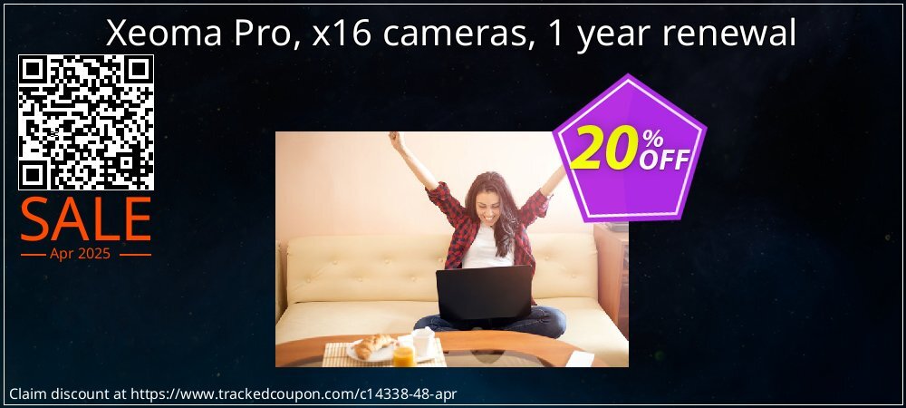 Xeoma Pro, x16 cameras, 1 year renewal coupon on Easter Day super sale