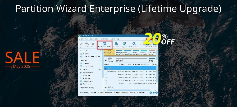 Partition Wizard Enterprise - Lifetime Upgrade  coupon on Mother Day super sale
