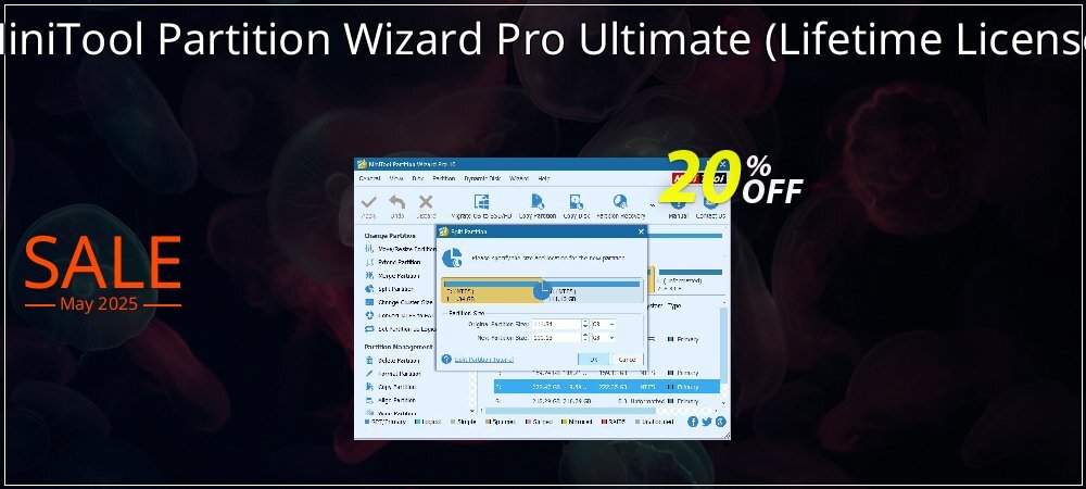 MiniTool Partition Wizard Pro Ultimate - Lifetime License  coupon on Virtual Vacation Day discounts