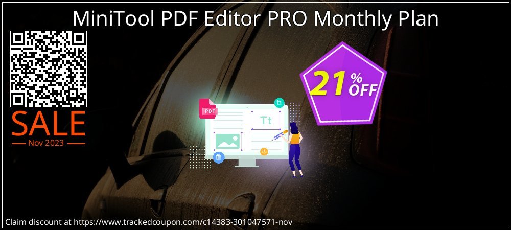 MiniTool PDF Editor PRO Monthly Plan coupon on Women Day discount