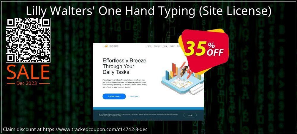 Lilly Walters' One Hand Typing - Site License  coupon on Easter Day offering sales