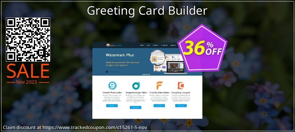 Greeting Card Builder coupon on National Walking Day offering discount