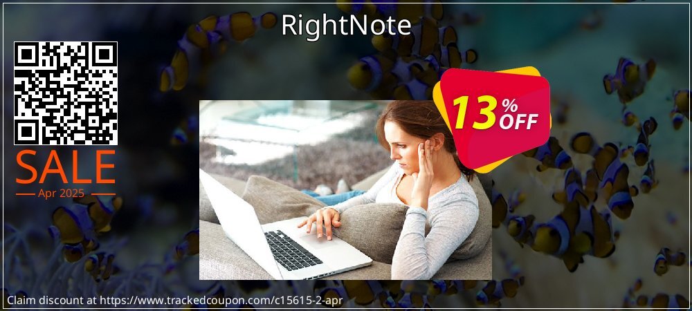 RightNote coupon on April Fools' Day offering discount