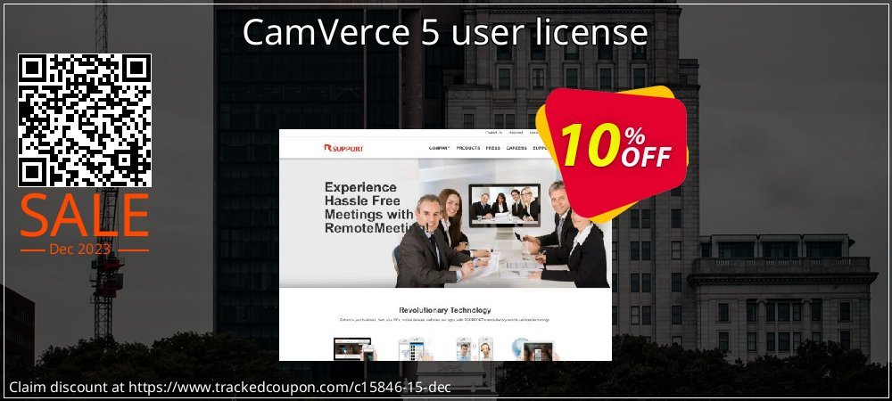 Get 10% OFF CamVerce 5 user license offer