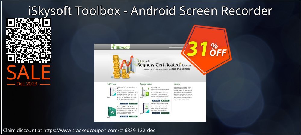 Get 30% OFF iSkysoft Toolbox - Android Screen Recorder offering sales