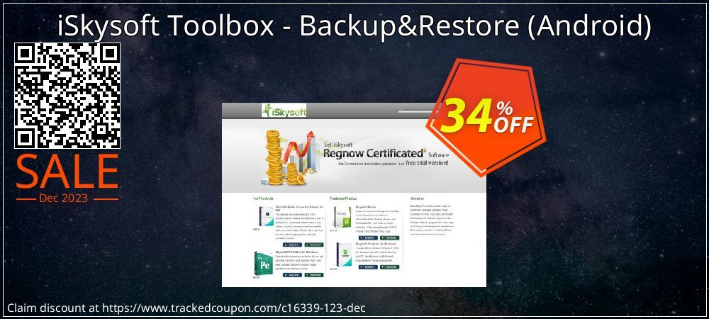 iSkysoft Toolbox - Backup&Restore - Android  coupon on Easter Day discount