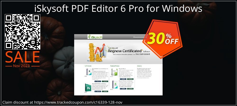 iSkysoft PDF Editor 6 Pro for Windows coupon on National Pizza Party Day sales