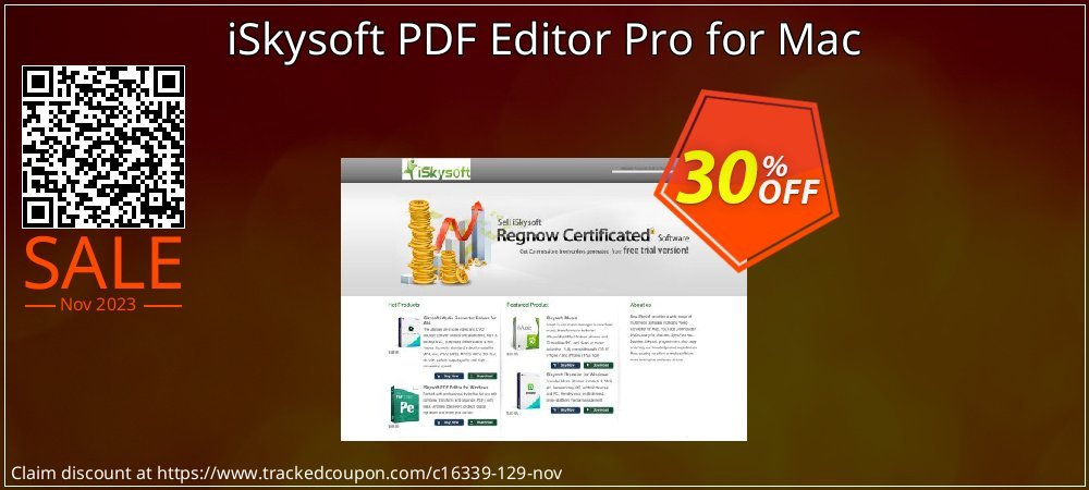 iSkysoft PDF Editor Pro for Mac coupon on National Smile Day deals